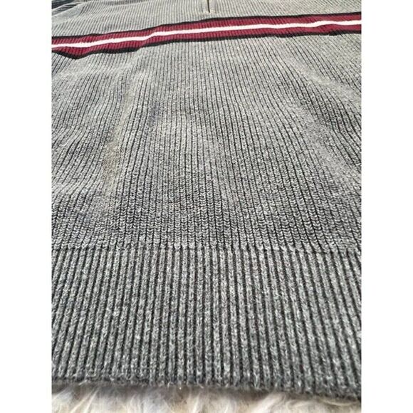 Eddie Bauer Mens Vintage Mock Neck 1/4 Zip Long Sleeve Pull Over Sweater Gray XL - Picture 7 of 9
